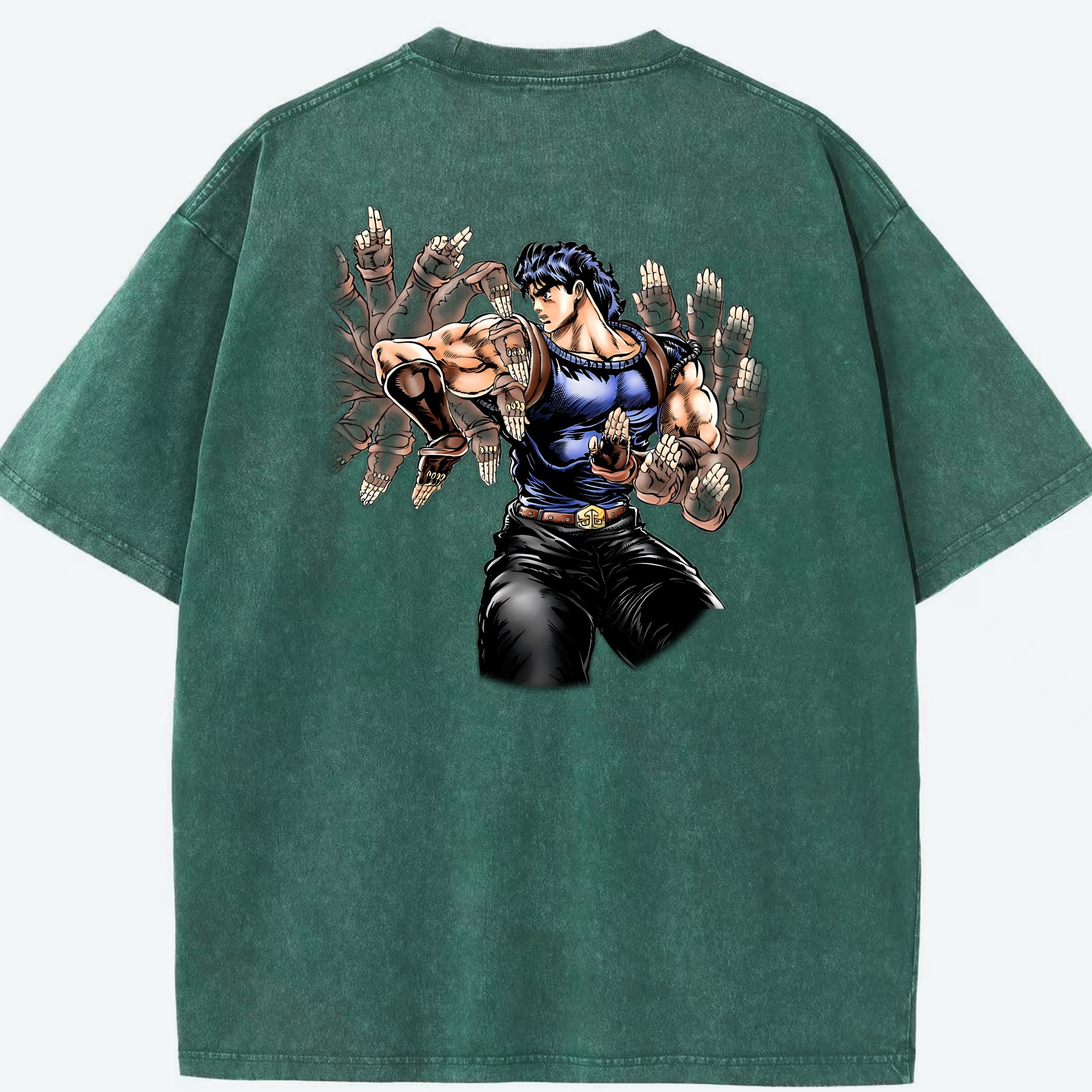 （画像用） ジョジョの奇妙な冒険 /ジョナサン?ジョースター JoJo's Bizarre Adventure Jonathan Joestar 綿100% ヴィンテージ風 半袖Tシャツ（背面プリント）